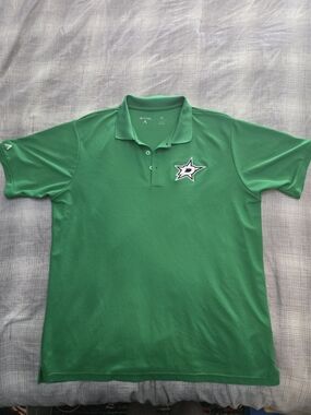 Dallas Stars Green Athletic Polo By Antigua